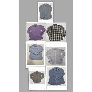 Abercrombie And Fitch Mens Button Down shirt L Long Sleeve  Mix Brand lot of 7